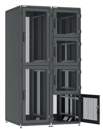 ZPAS Colocation-Serverschrank segmentiert – 19-Zoll-Rack für mehrmandantenfähige Rechenzentren